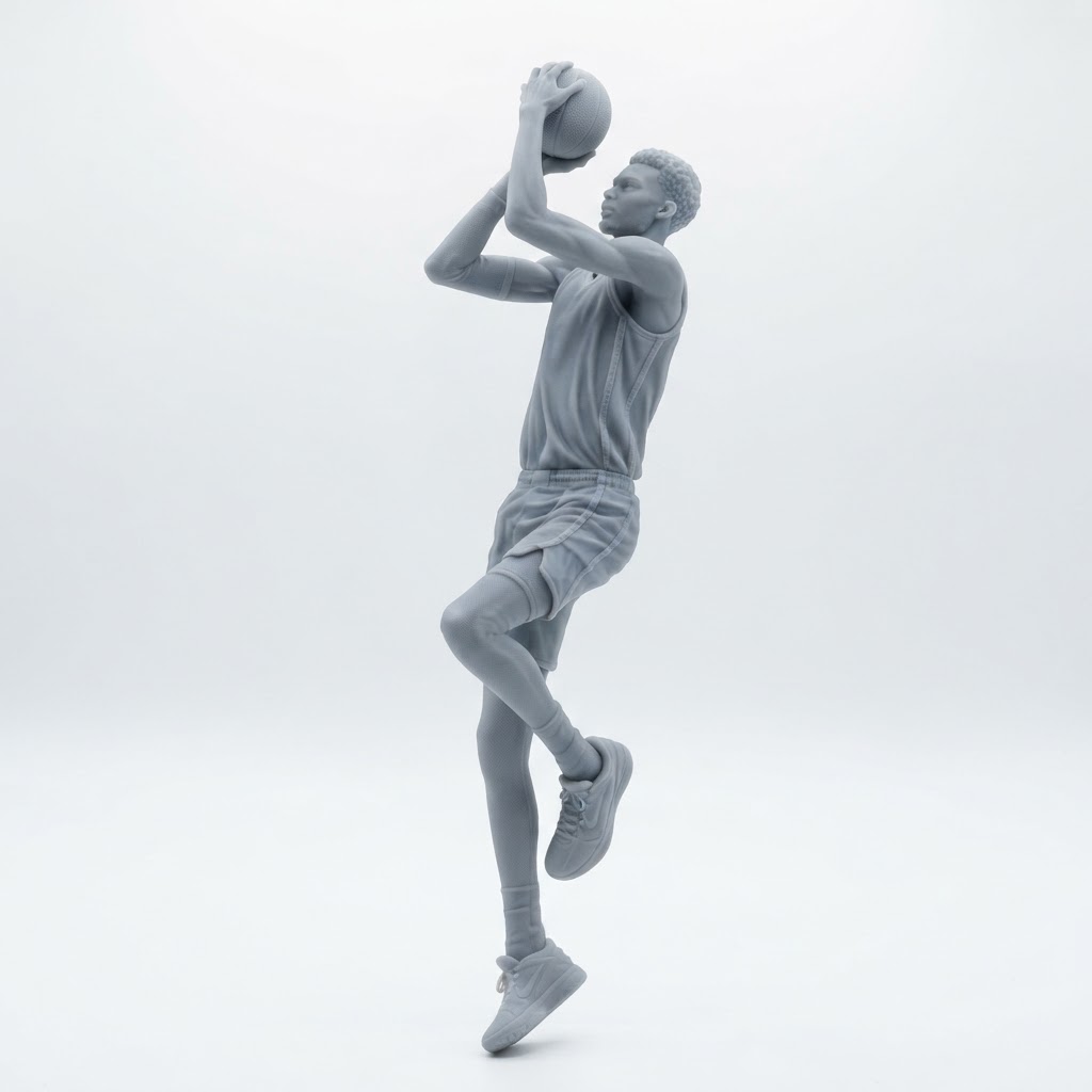Stylized Basketball Player Figurine free 3D printable STL