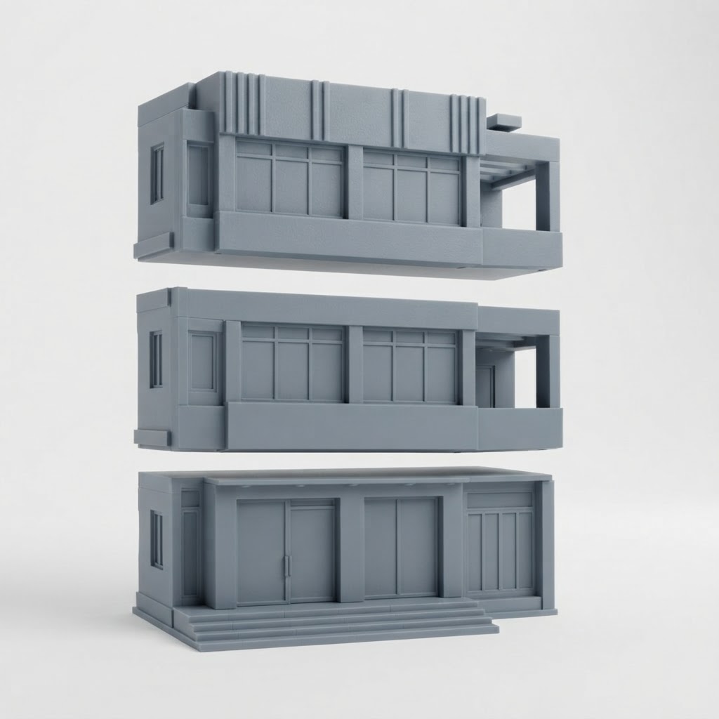 Modern Restaurant Model free 3D printable STL