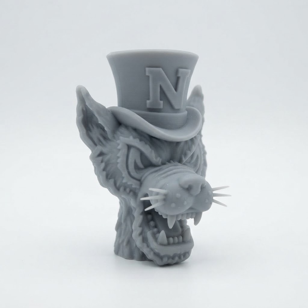 Stylised Wolf Head Figurine free 3D printable STL