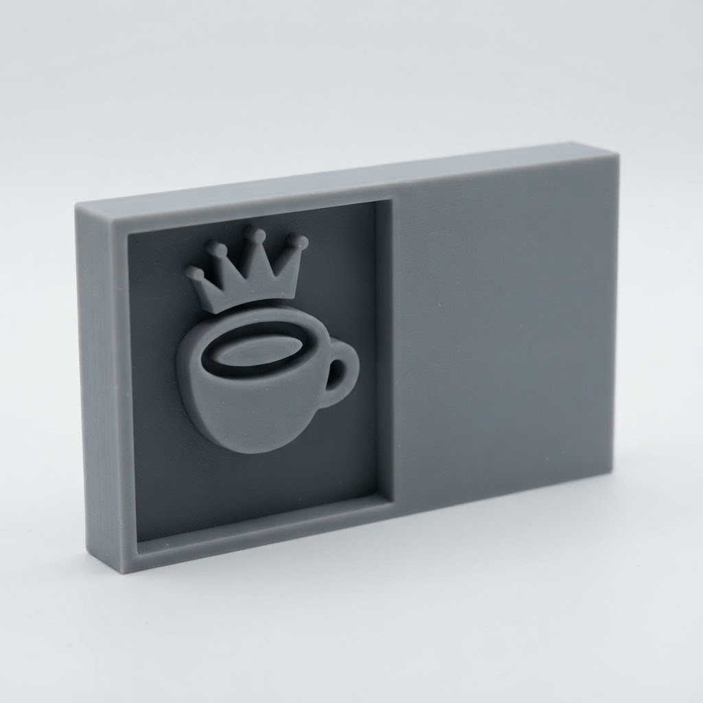 Coffee Cup Crown Business Card free 3D printable STL