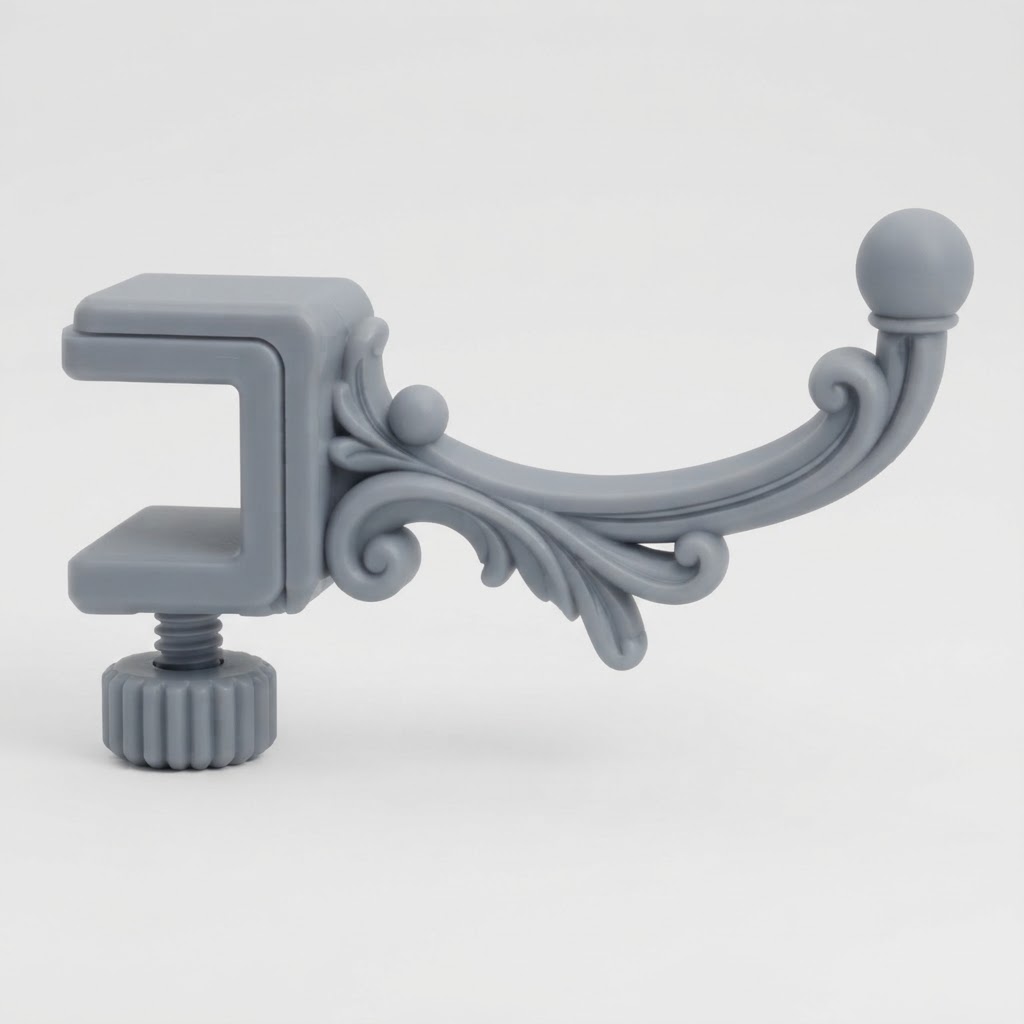 Ornate Clamp Bracket free 3D printable STL
