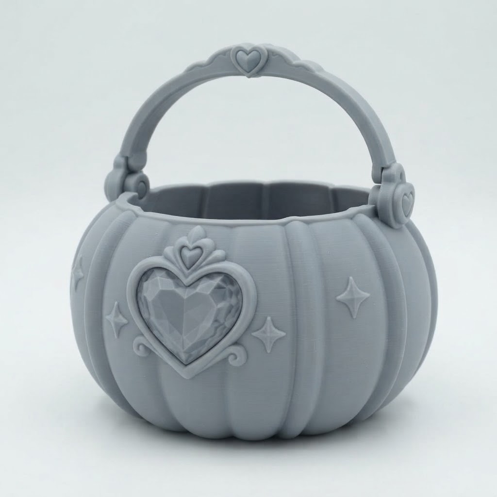 Heart Pumpkin Basket Handle free 3D printable STL
