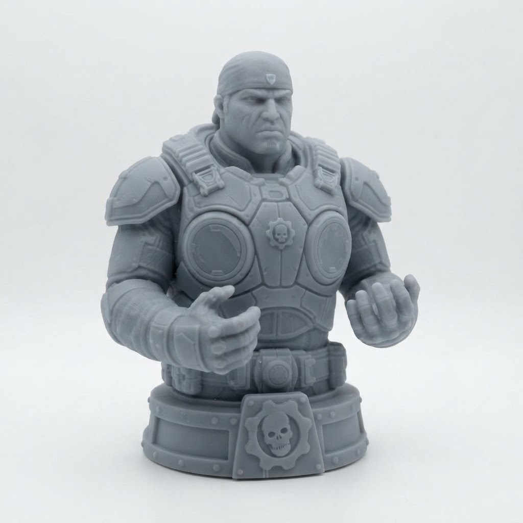 Marcus Fenix Bust free 3D printable STL