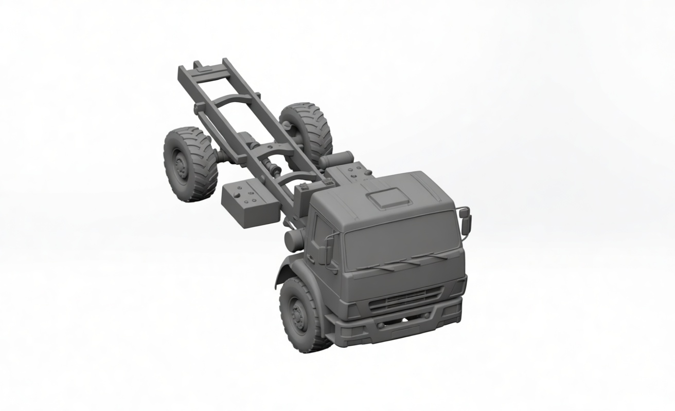 Kamaz 43502 Model Truck free 3D printable STL