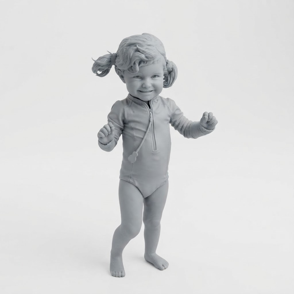 Toddler Girl Figurine free 3D printable STL