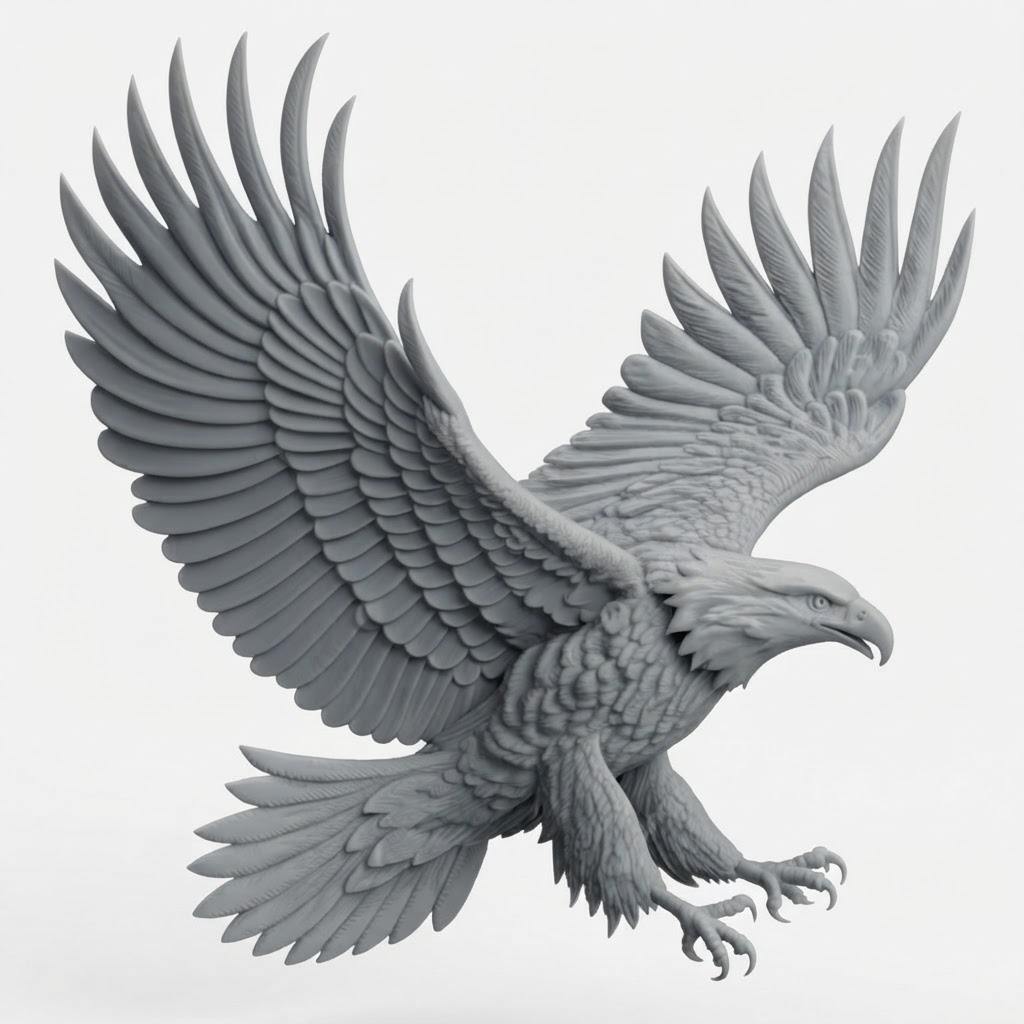 Eagle Car Mirror Figurine free 3D printable STL