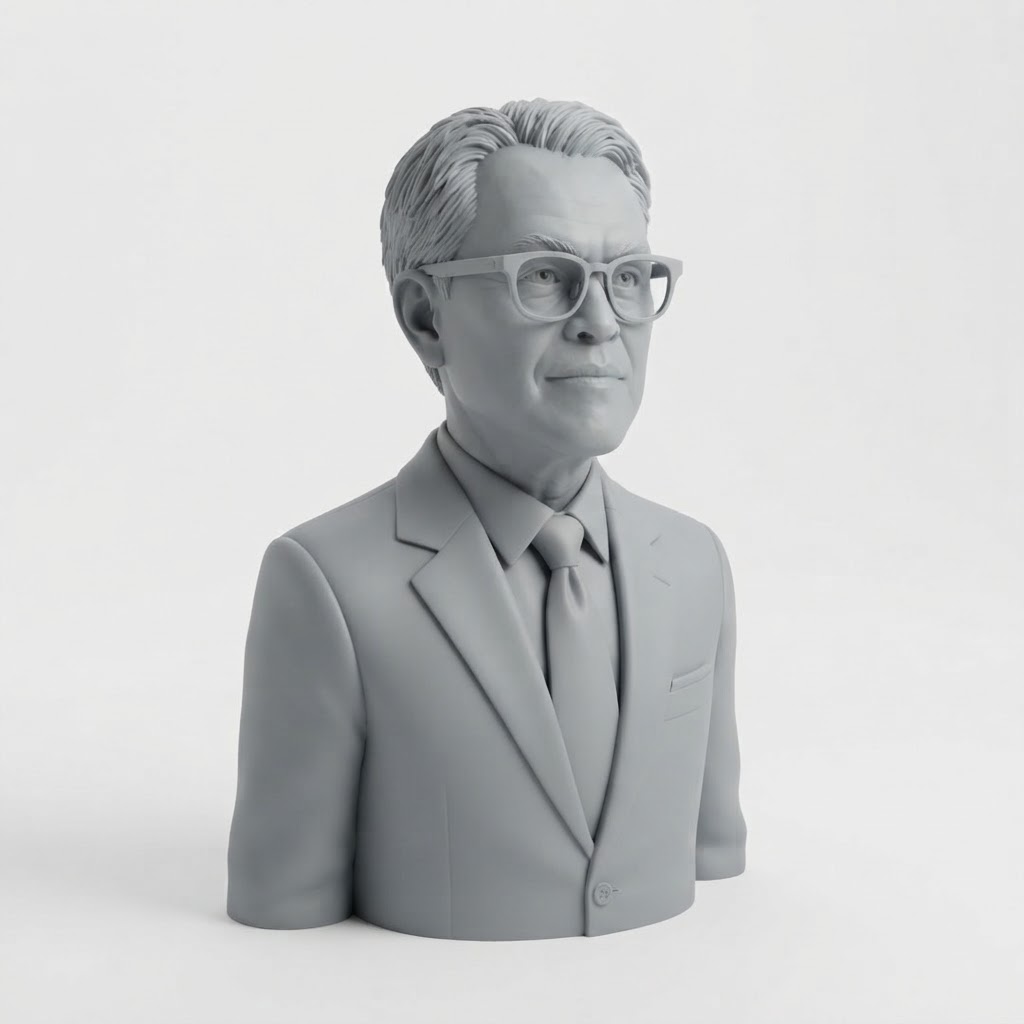 Custom Stylised Male Bust free 3D printable STL