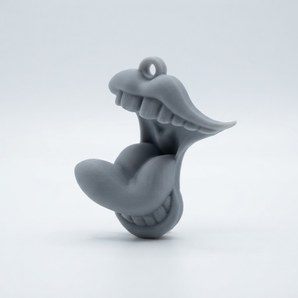 Smiling Mouth Keychain free 3D printable STL