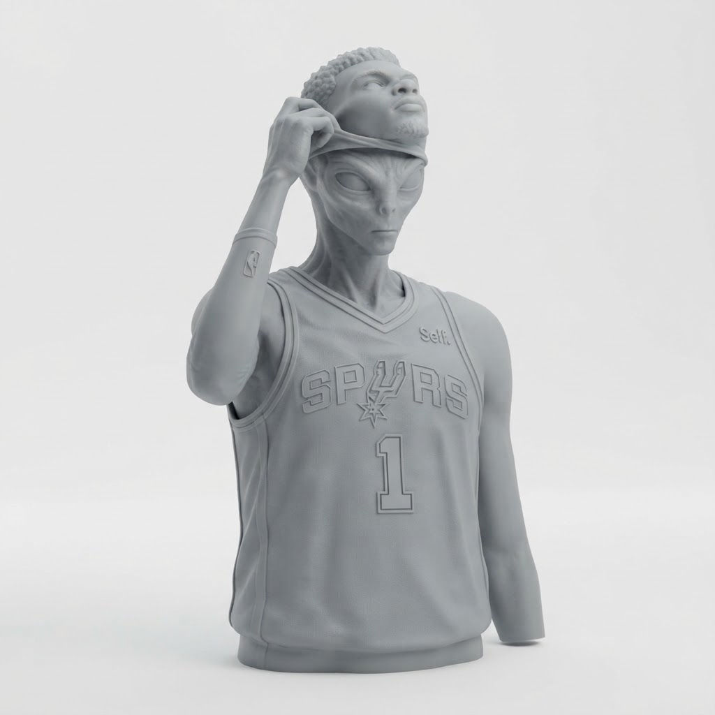 Alien Masked Basketball Figurine free 3D printable STL