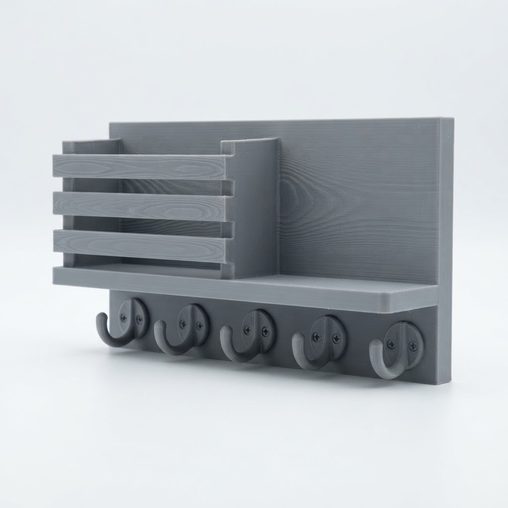 Wall Mount Organizer Shelf free 3D printable STL
