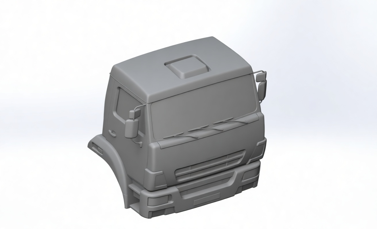 Generic Truck Cab Model free 3D printable STL