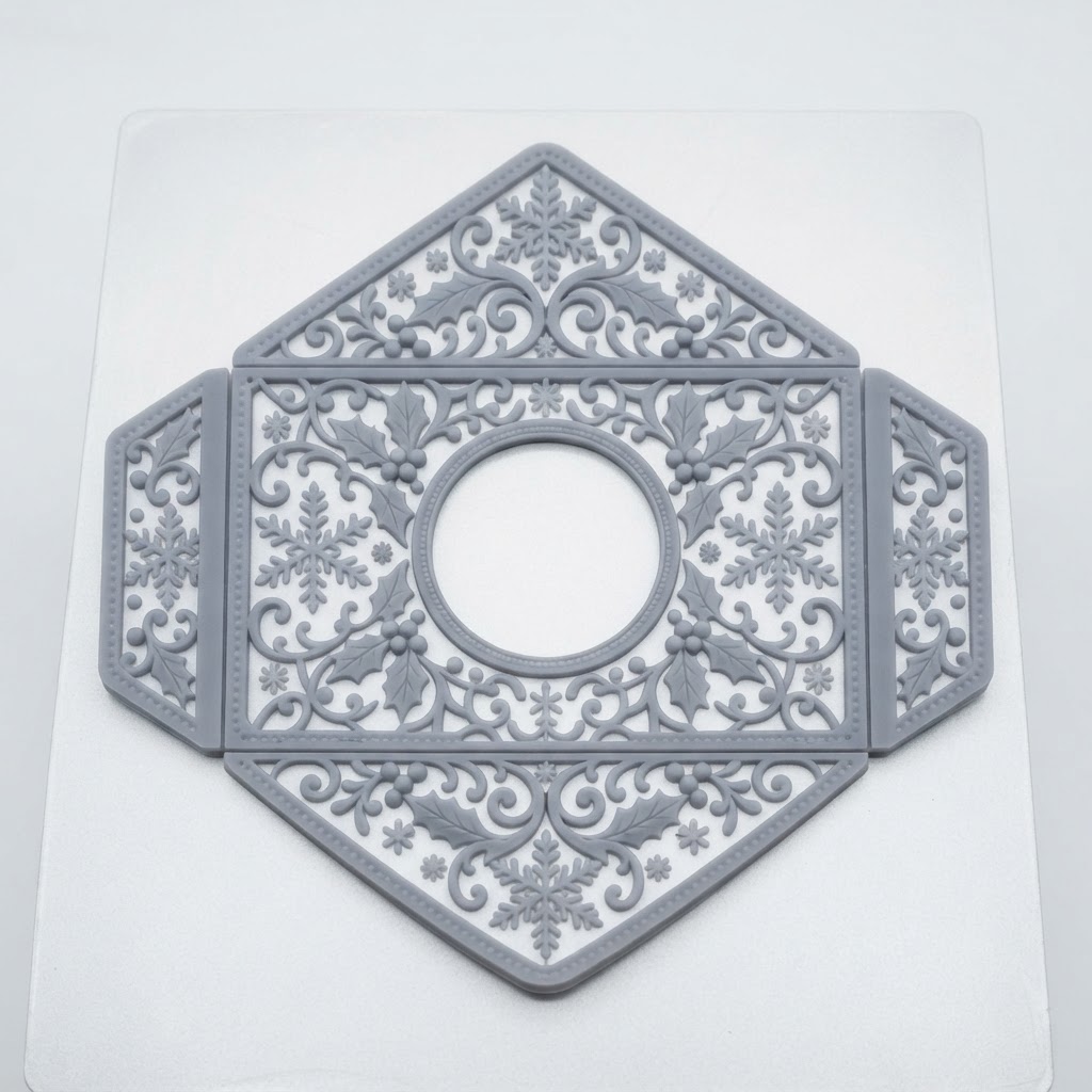 Holly Snowflake Cookie Cutter free 3D printable STL