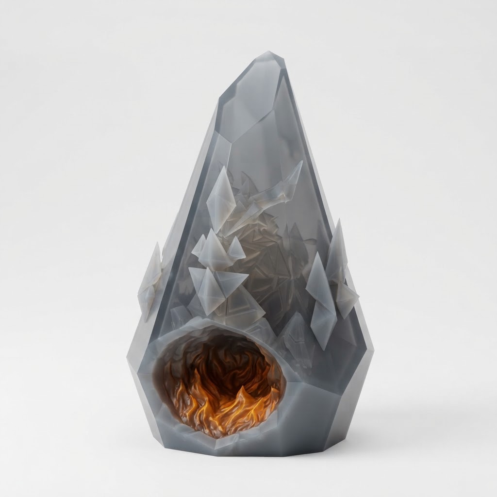 Obsidian Crystal Sculpture free 3D printable STL