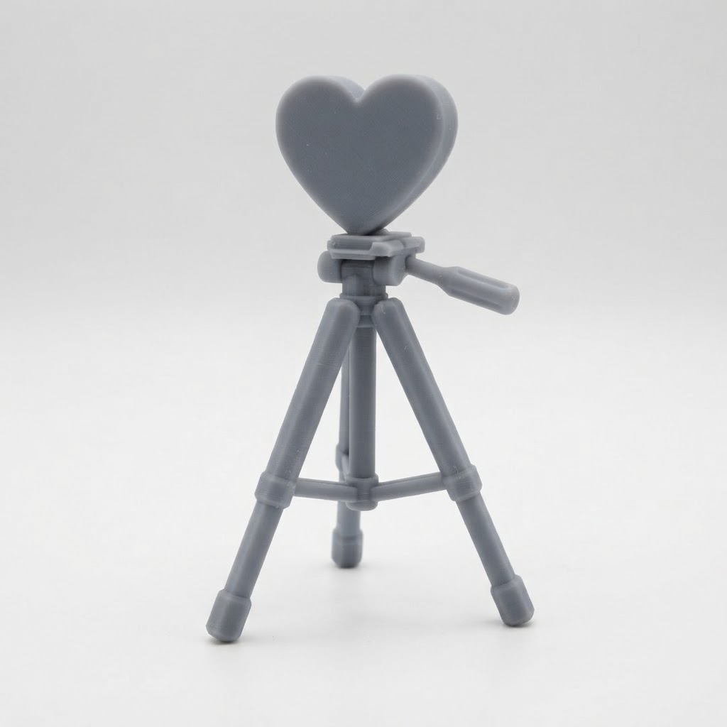 Heart Tripod Model free 3D printable STL