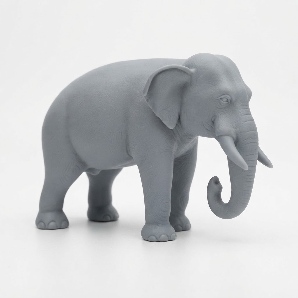 Elephant Animated Figurine free 3D printable STL