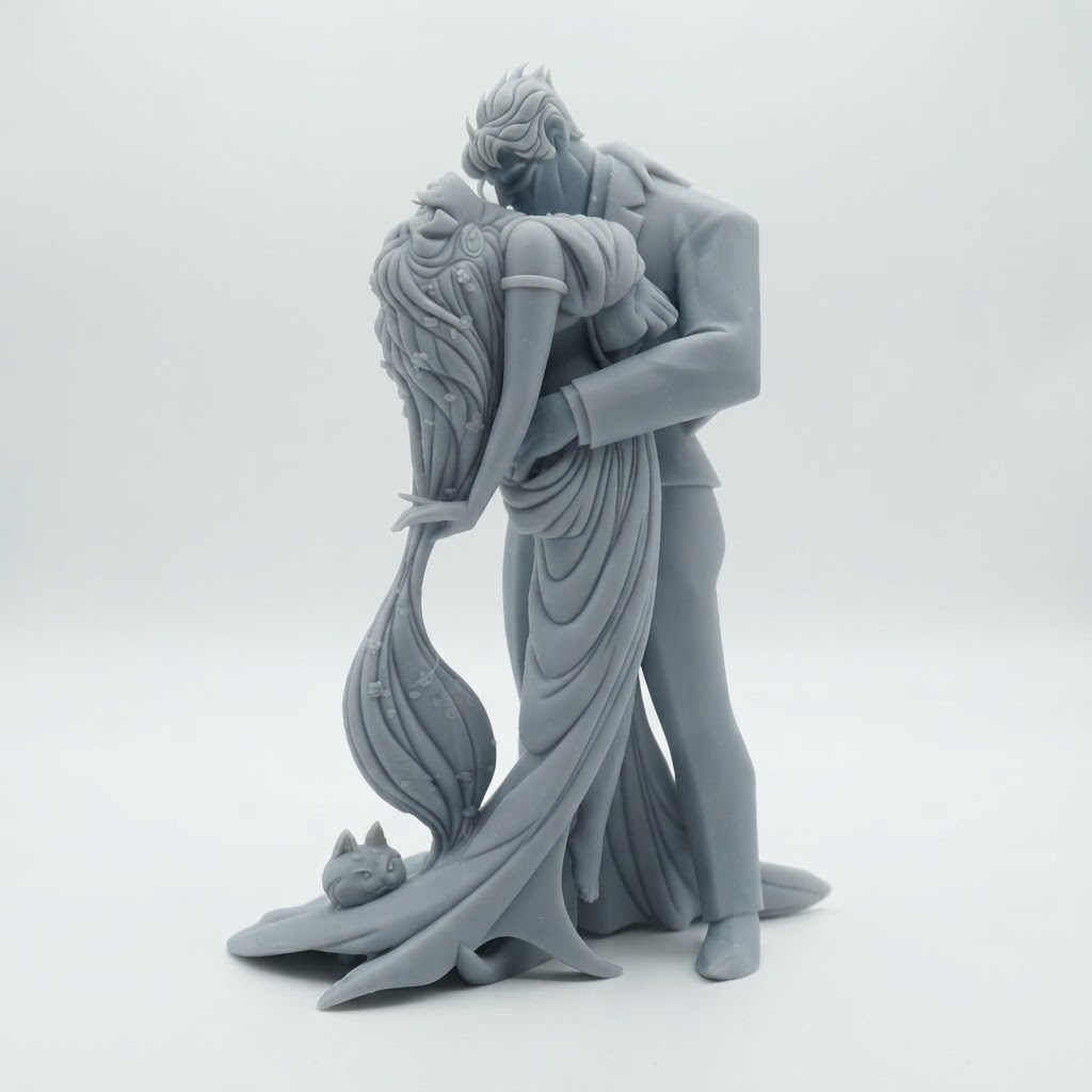 Couple Embrace Statue free 3D printable STL