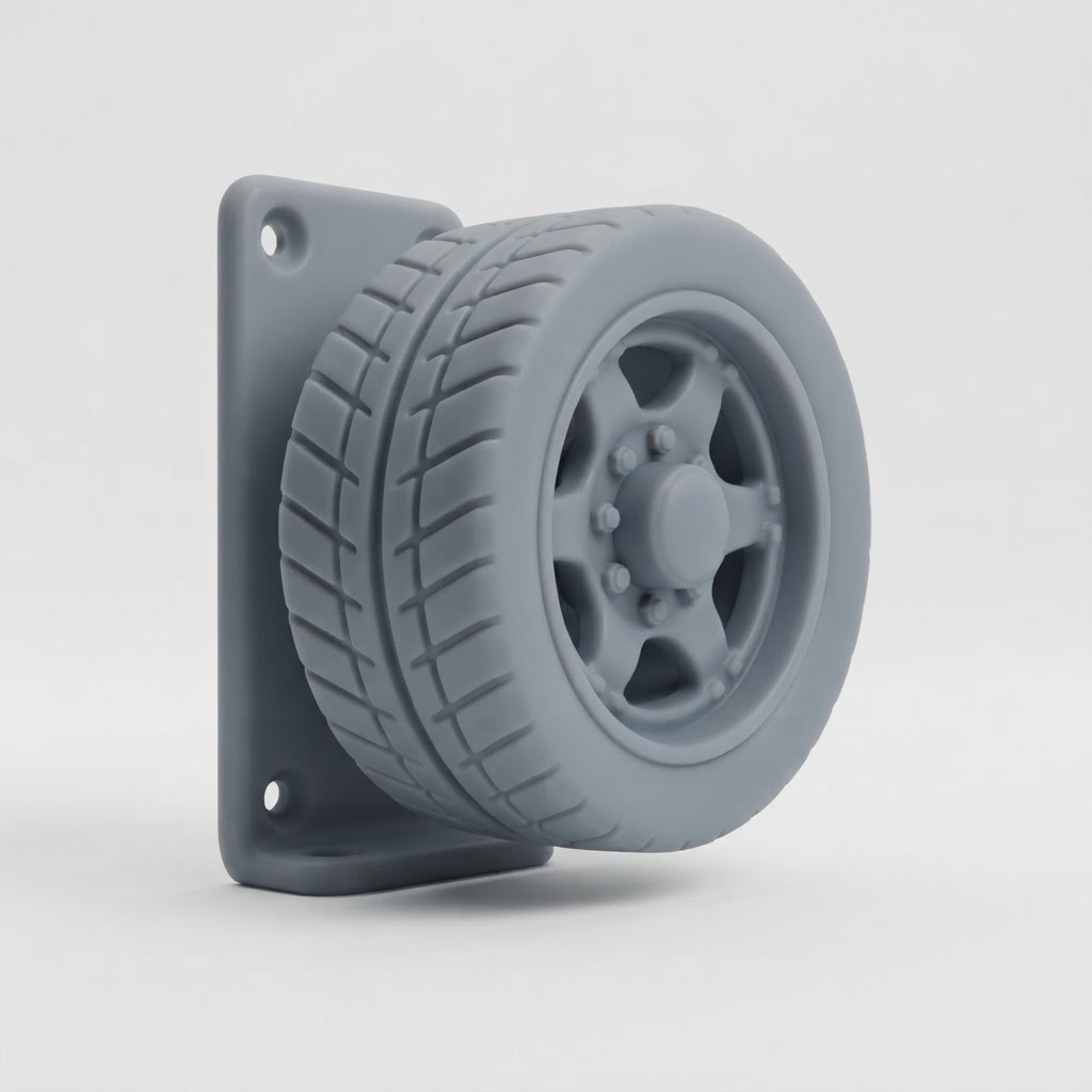 Car Tire Door Handle free 3D printable STL