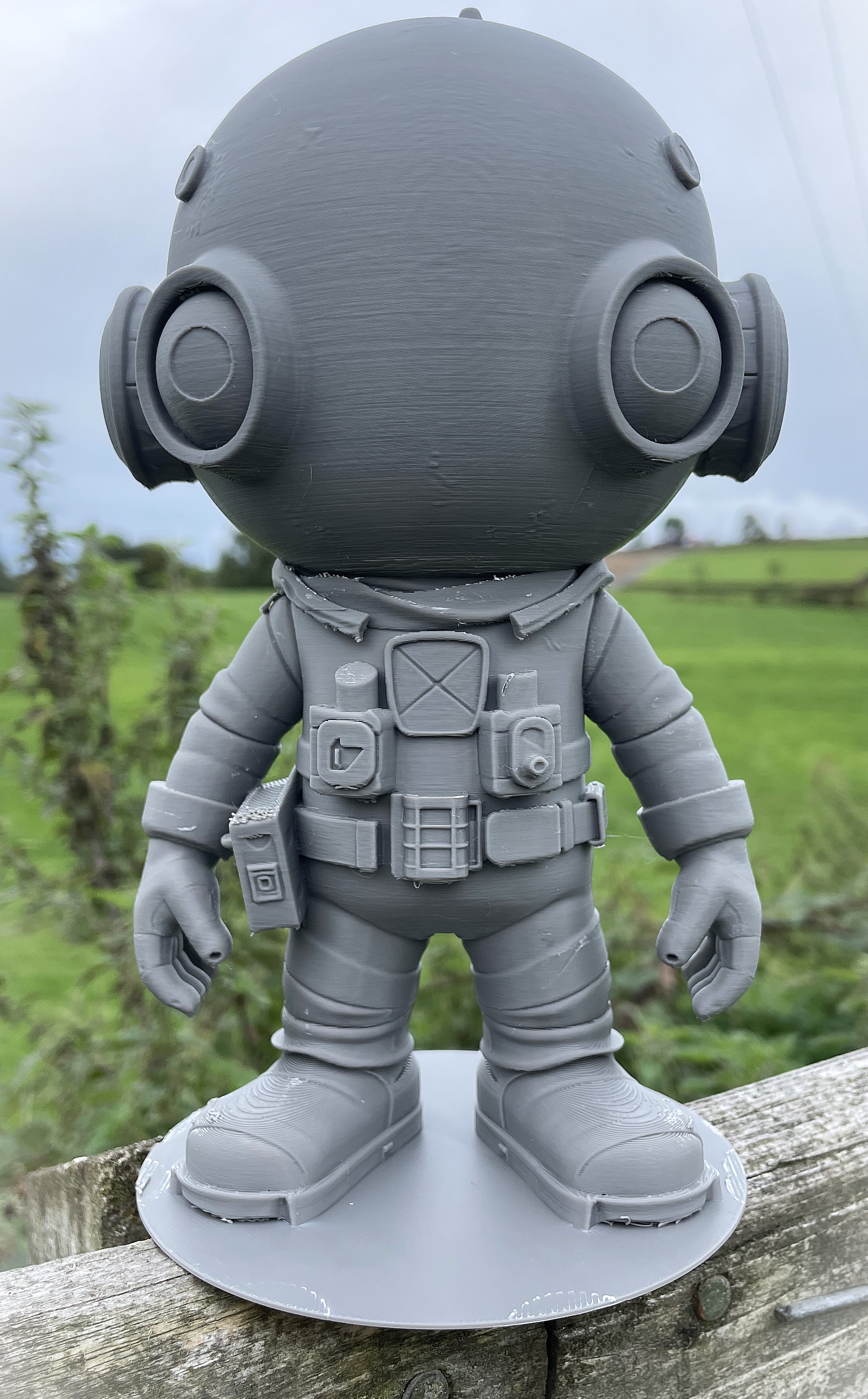 Rust Hazmat Character Figurine printed by Fron…