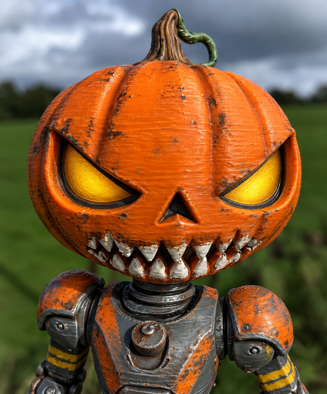 Pumpkin Head Robot Droid printed by Fron…