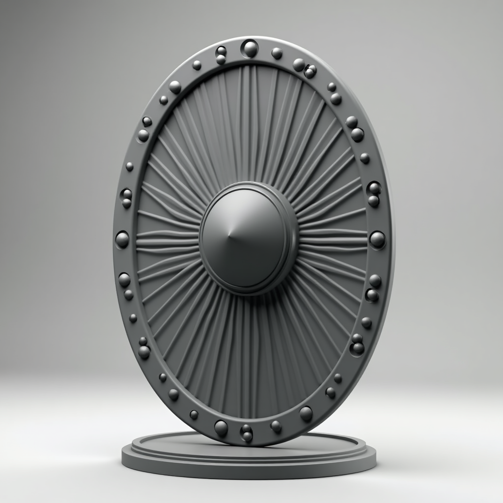 Detailed Roman Shield Model free 3D printable STL