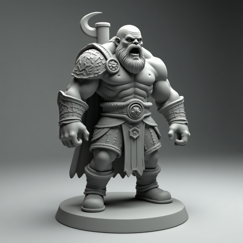 Fierce Orc Warrior free 3D printable STL