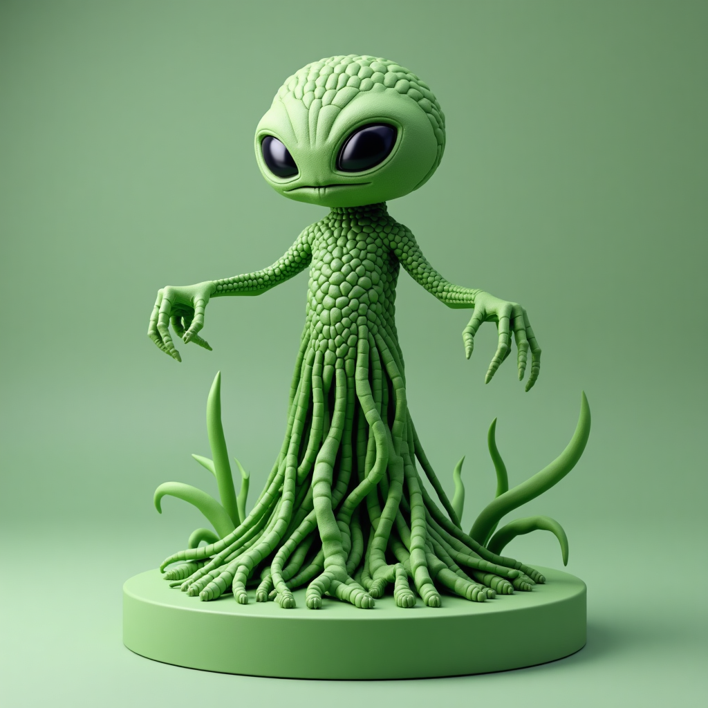 Mean Alien Weed Creature free 3D printable STL