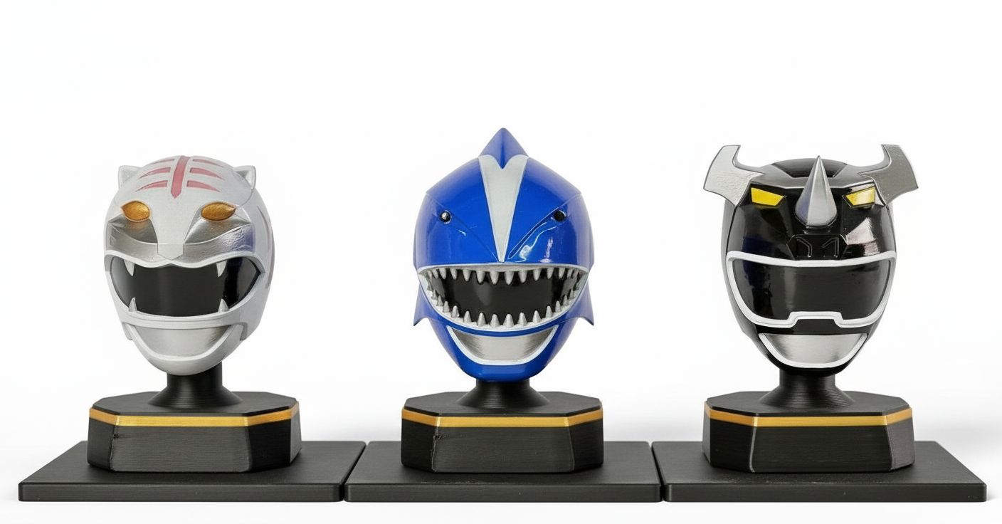 Power Ranger Helmet Display free 3D printable STL