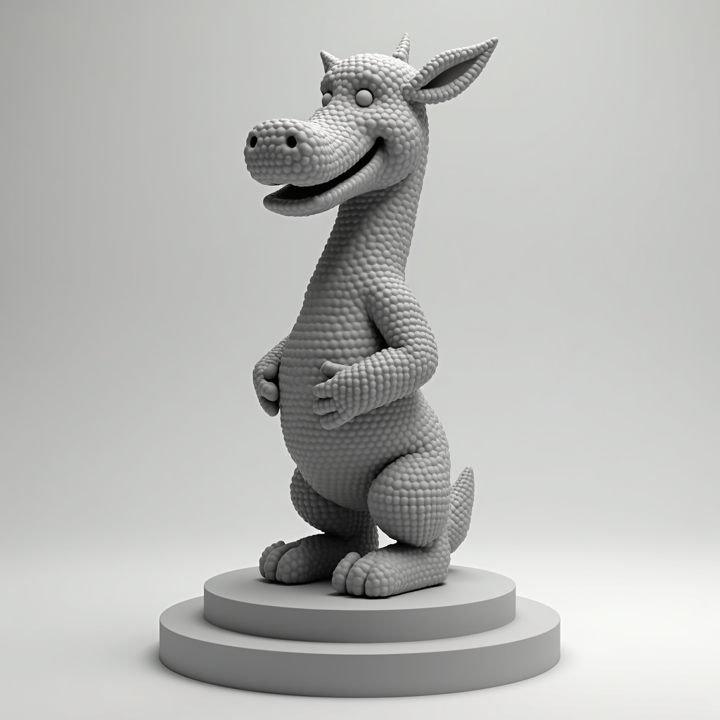 Cheerful Cartoon Dragon free 3D printable STL