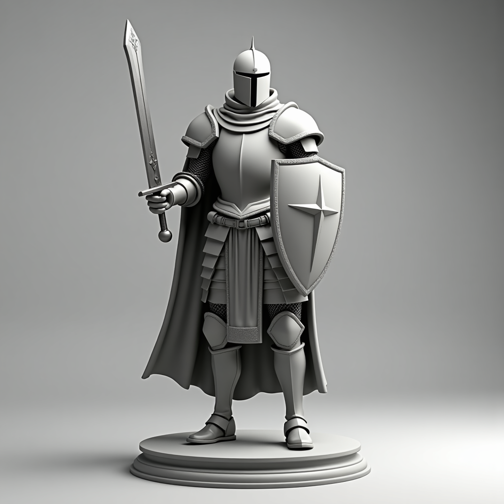 Heroic Knight in Armor free 3D printable STL