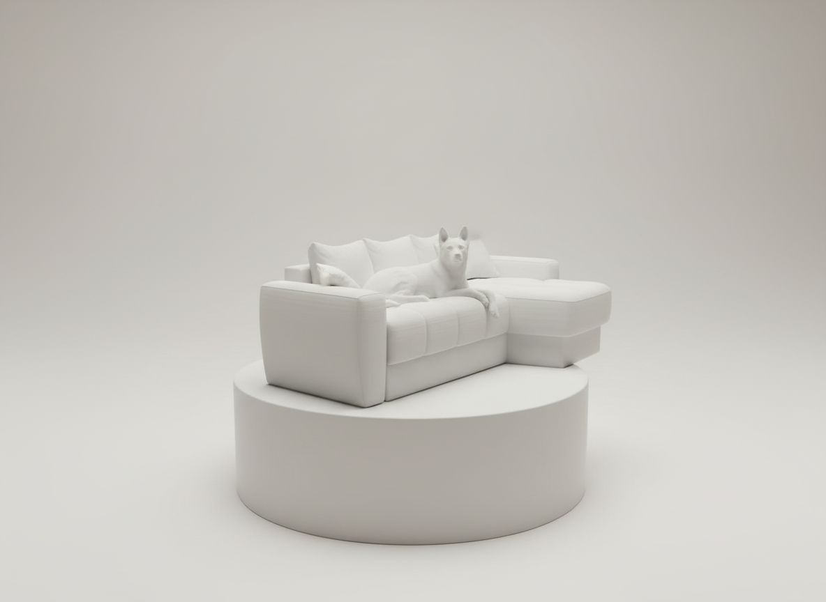 Elegant White Sofa free 3D printable STL