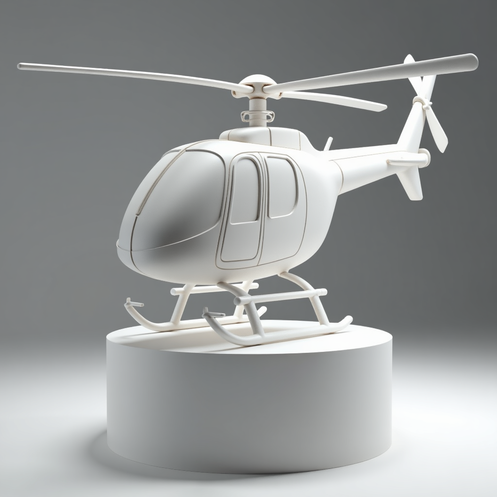 Stylized Helicopter Model free 3D printable STL