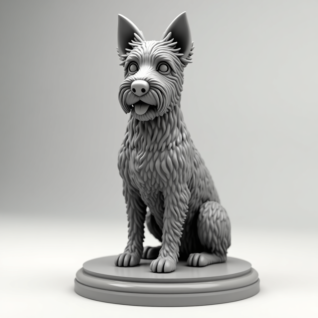 Cairn Terrier Sculpture free 3D printable STL