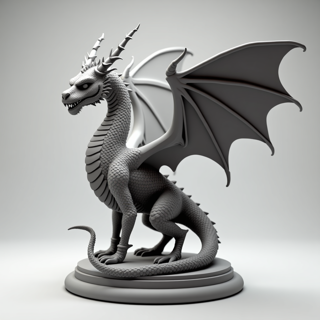 Majestic Dragon Sculpture