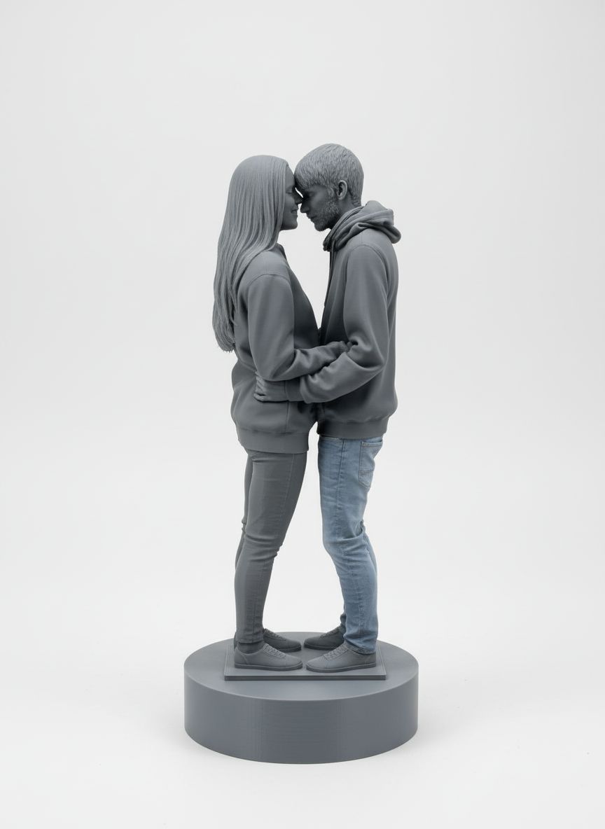 Couple Embrace Figurine free 3D printable STL