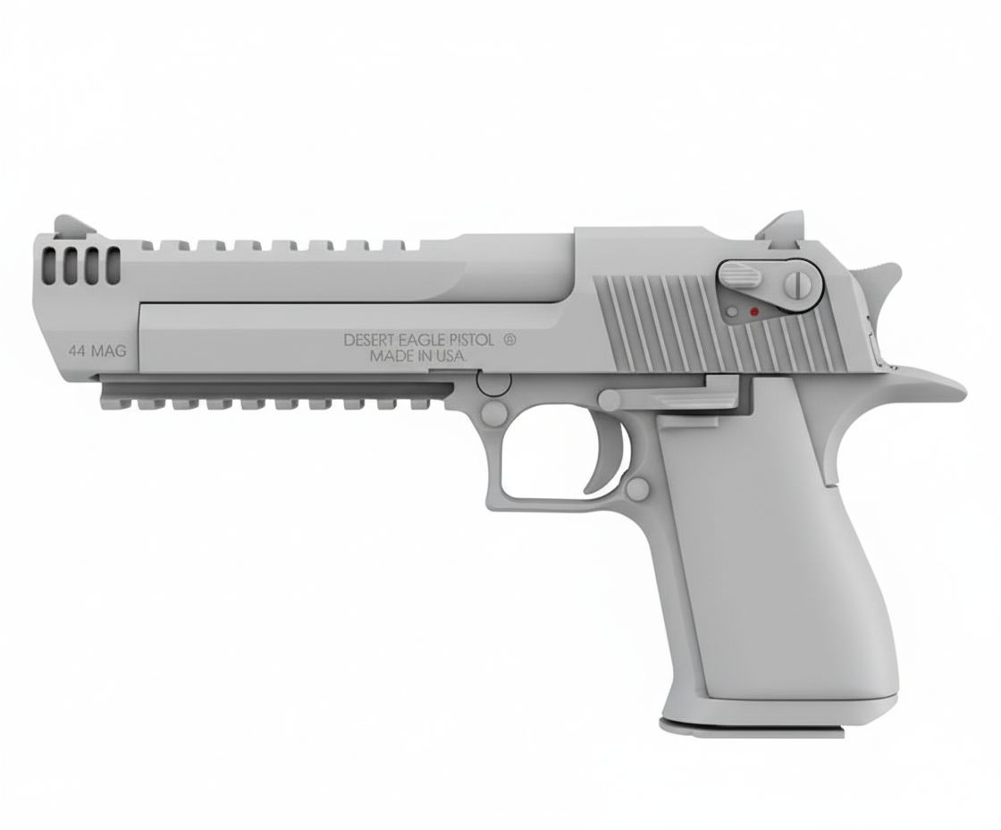 Realistic Desert Eagle Model free 3D printable STL