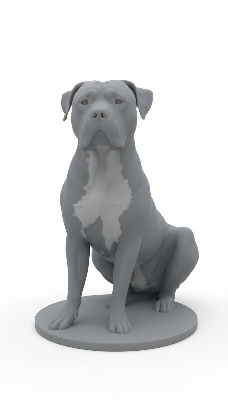Detailed Dog Sculpture free 3D printable STL
