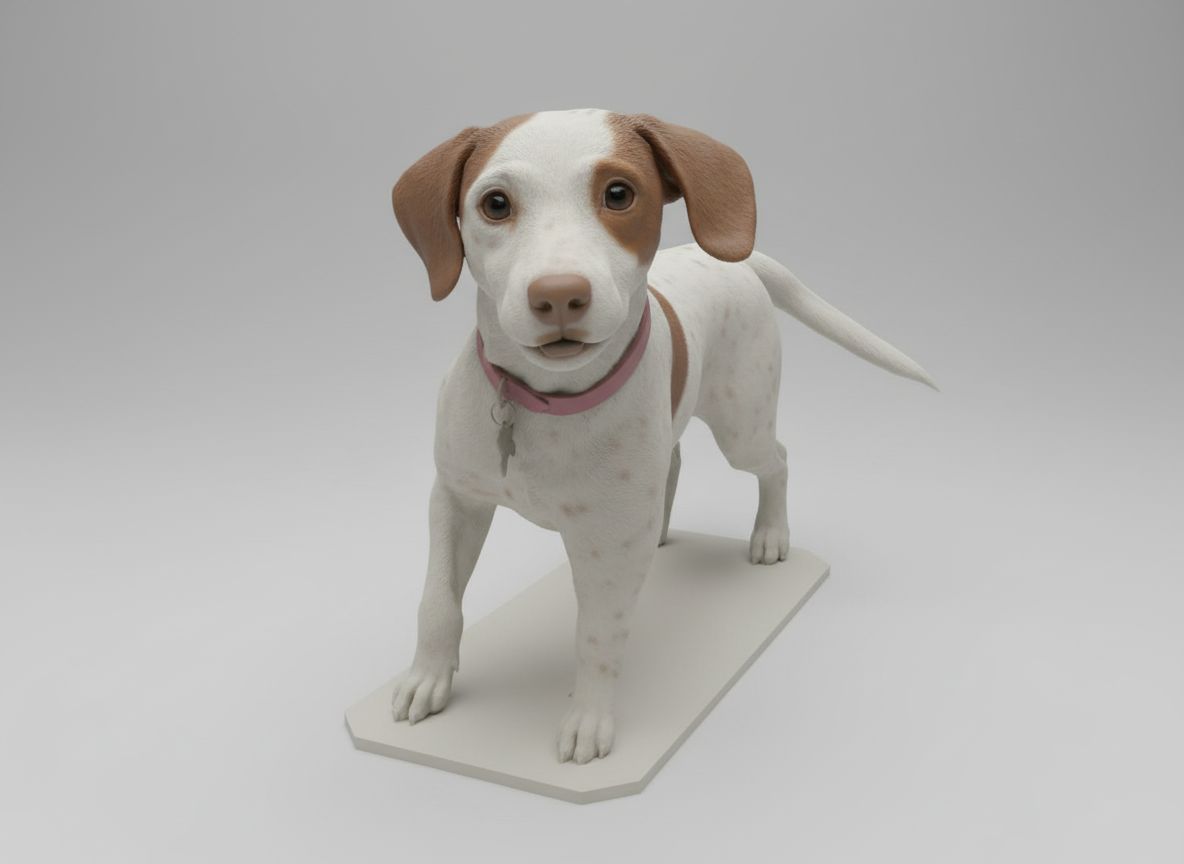 Realistic Dog Model free 3D printable STL