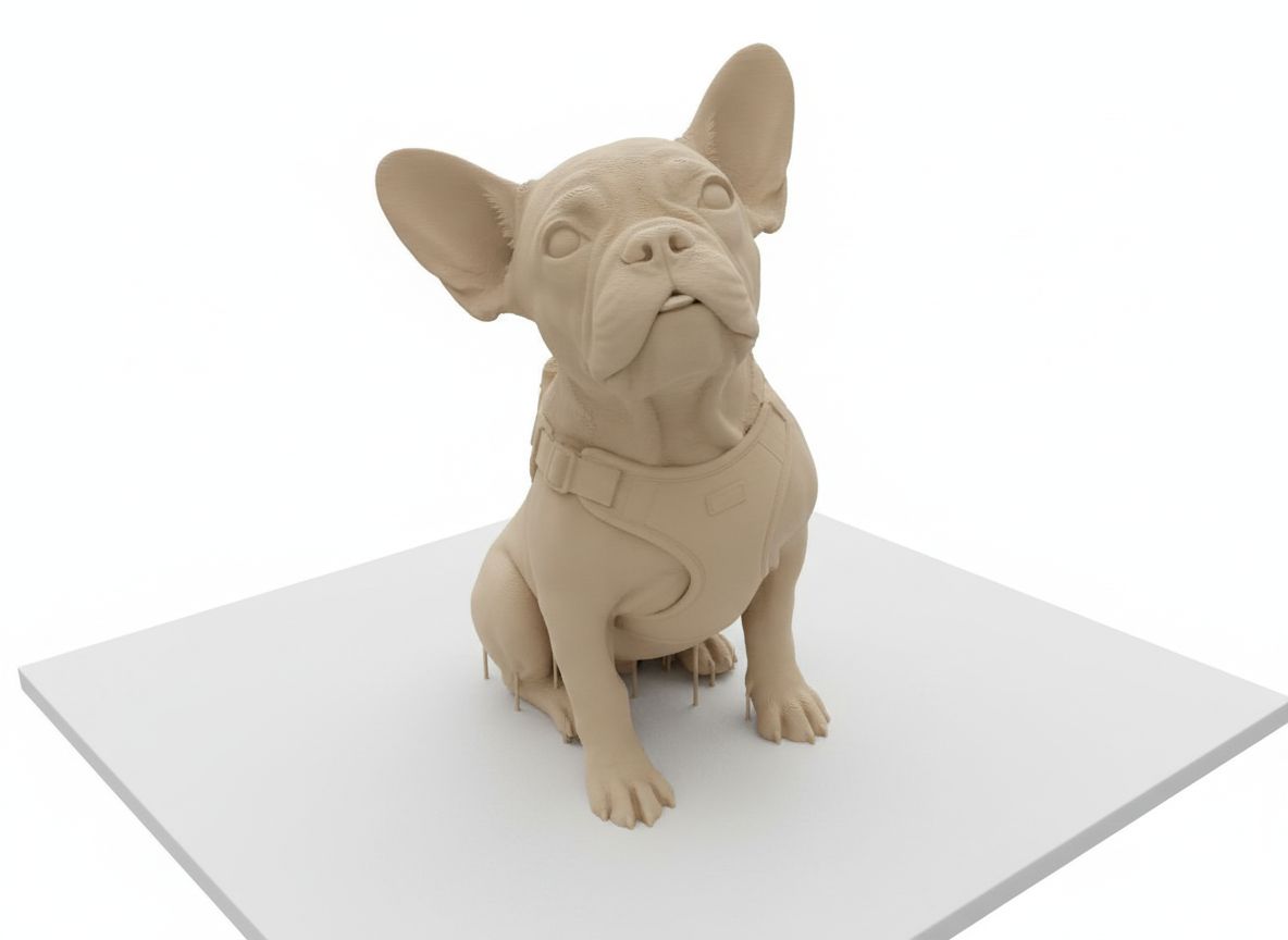 Sculpted French Bulldog free 3D printable STL