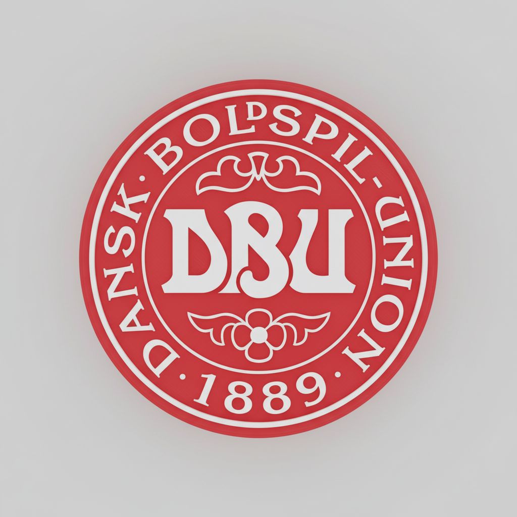 Danish Football Union Emblem free 3D printable STL