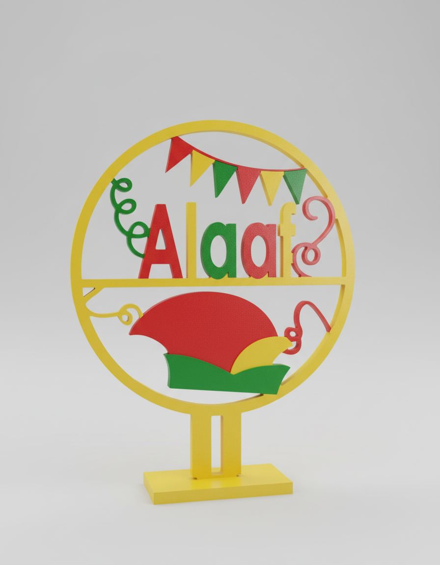Colorful Celebratory Sign free 3D printable STL