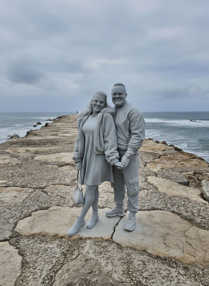 Stylish Greyscale Couple free 3D printable STL