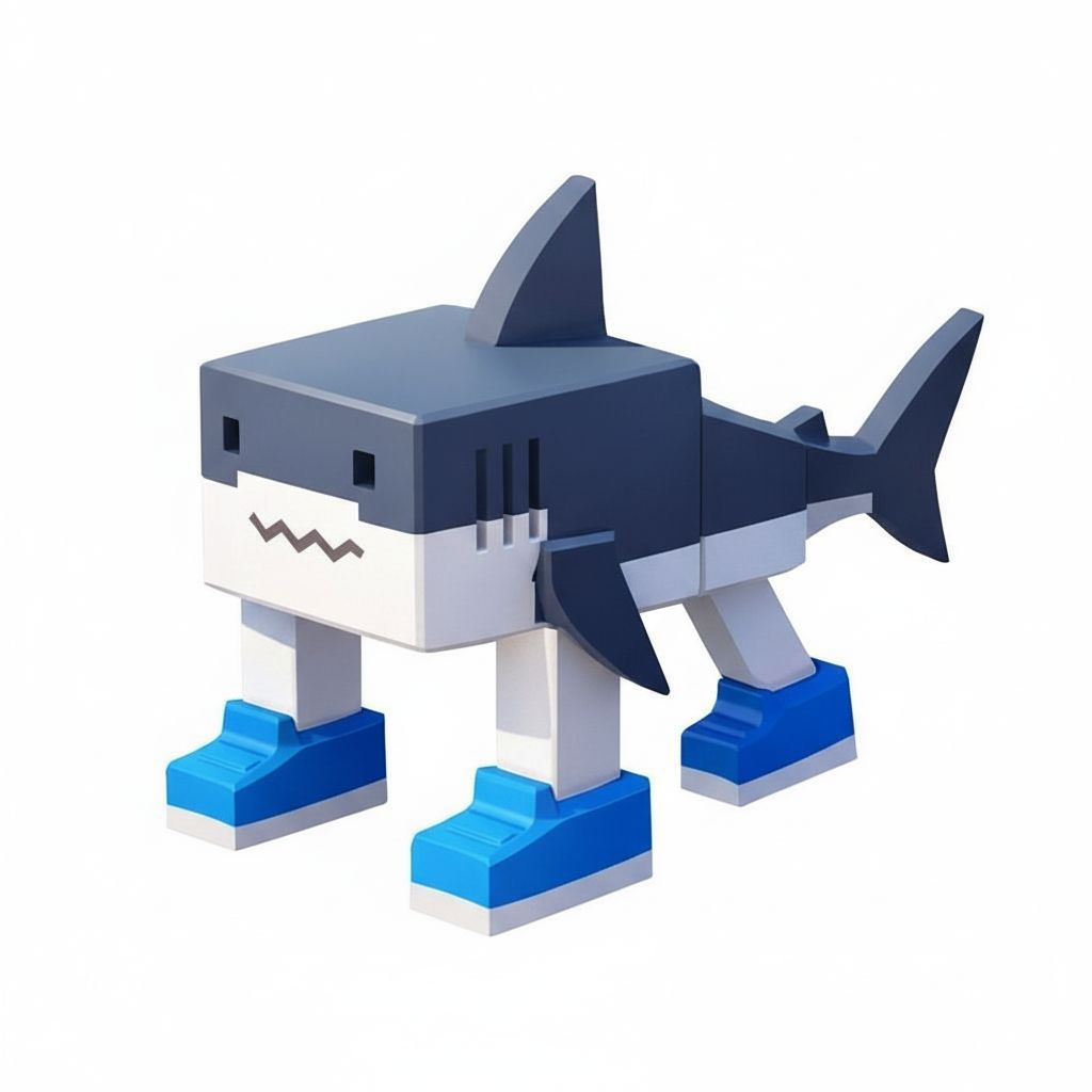 Stylish Shark Toy free 3D printable STL