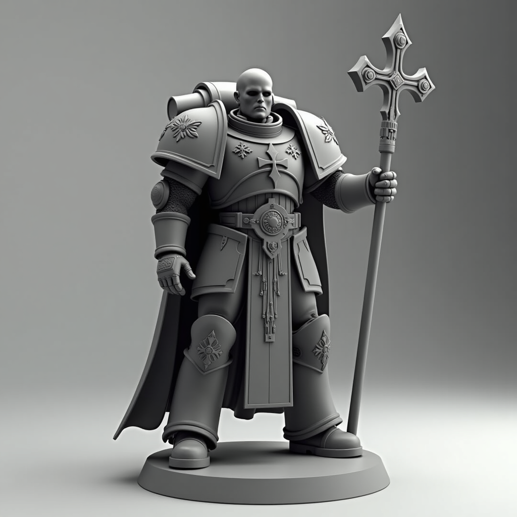Space Marine Chaplain Figure free 3D printable STL