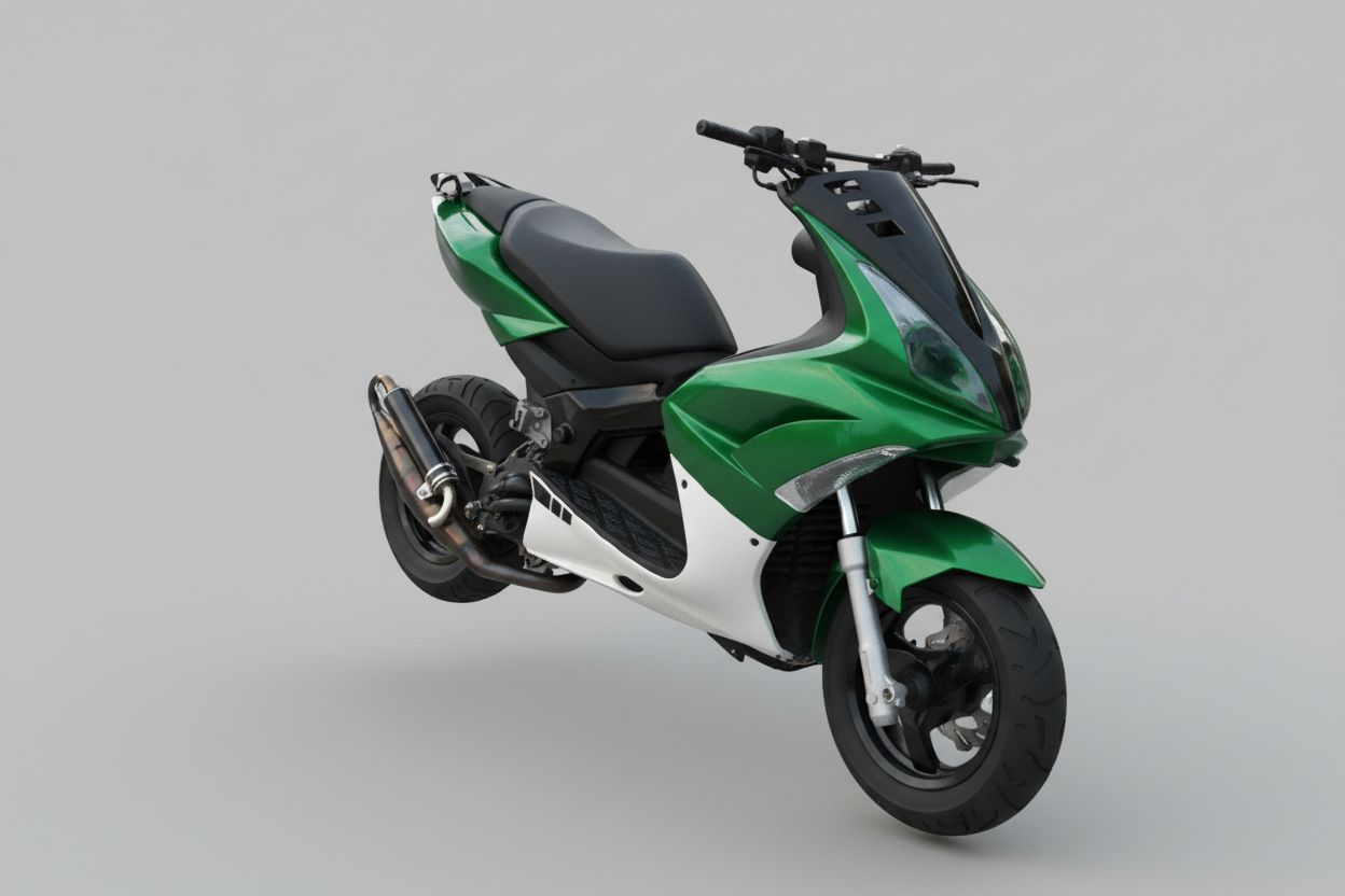 Sleek Green Scooter Model free 3D printable STL