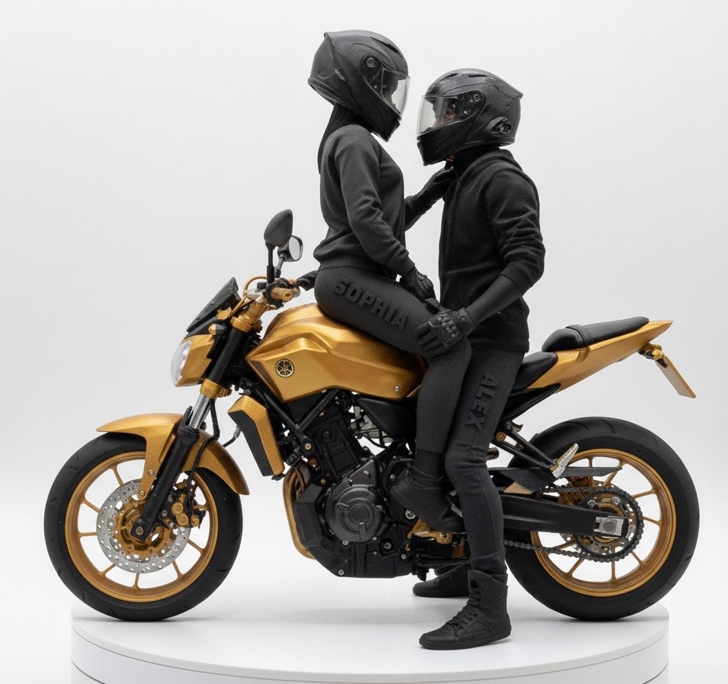Gold Motorcycle Duo free 3D printable STL
