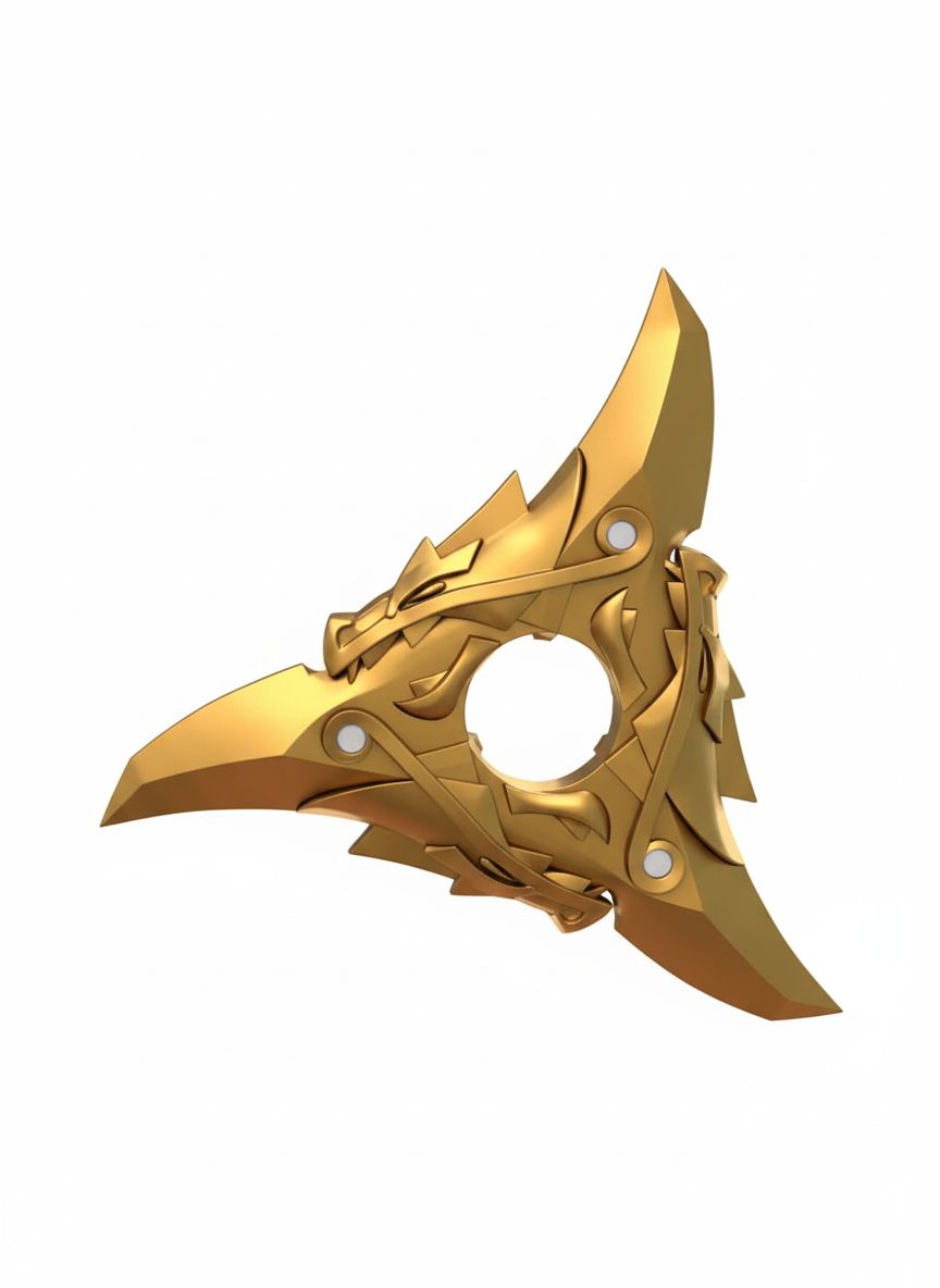 Golden Ninja Star free 3D printable STL