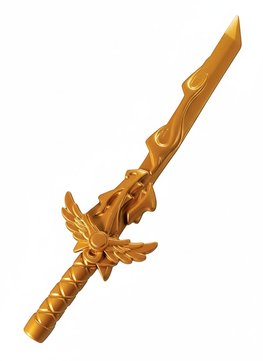 Golden Fantasy Sword free 3D printable STL
