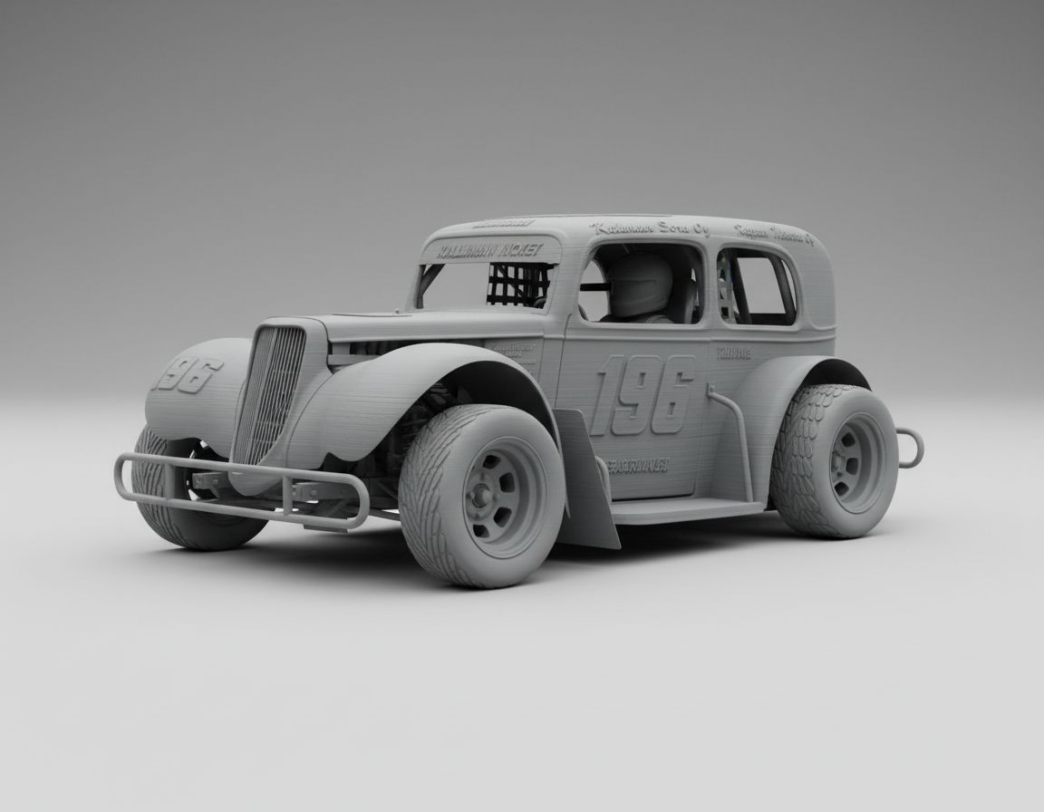 Classic Race Car Model free 3D printable STL
