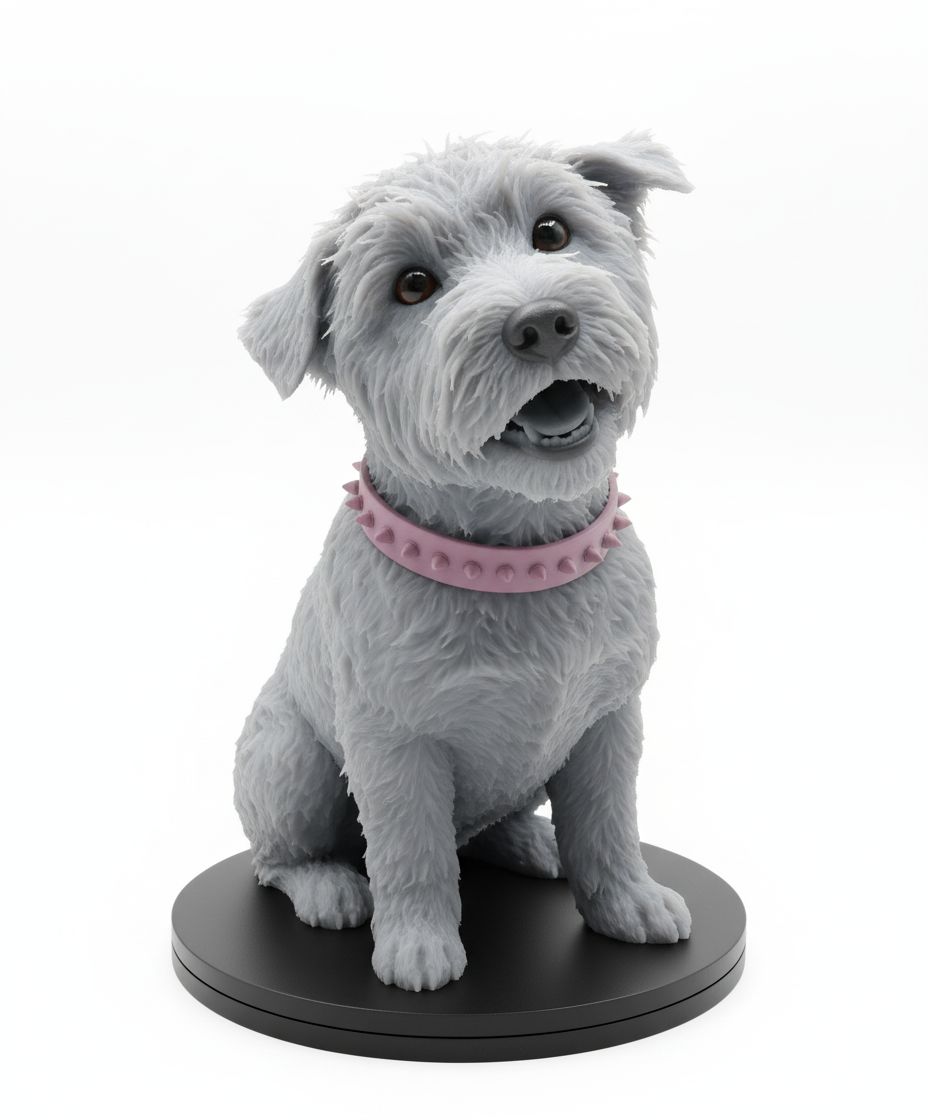 Playful Pup Figurine free 3D printable STL