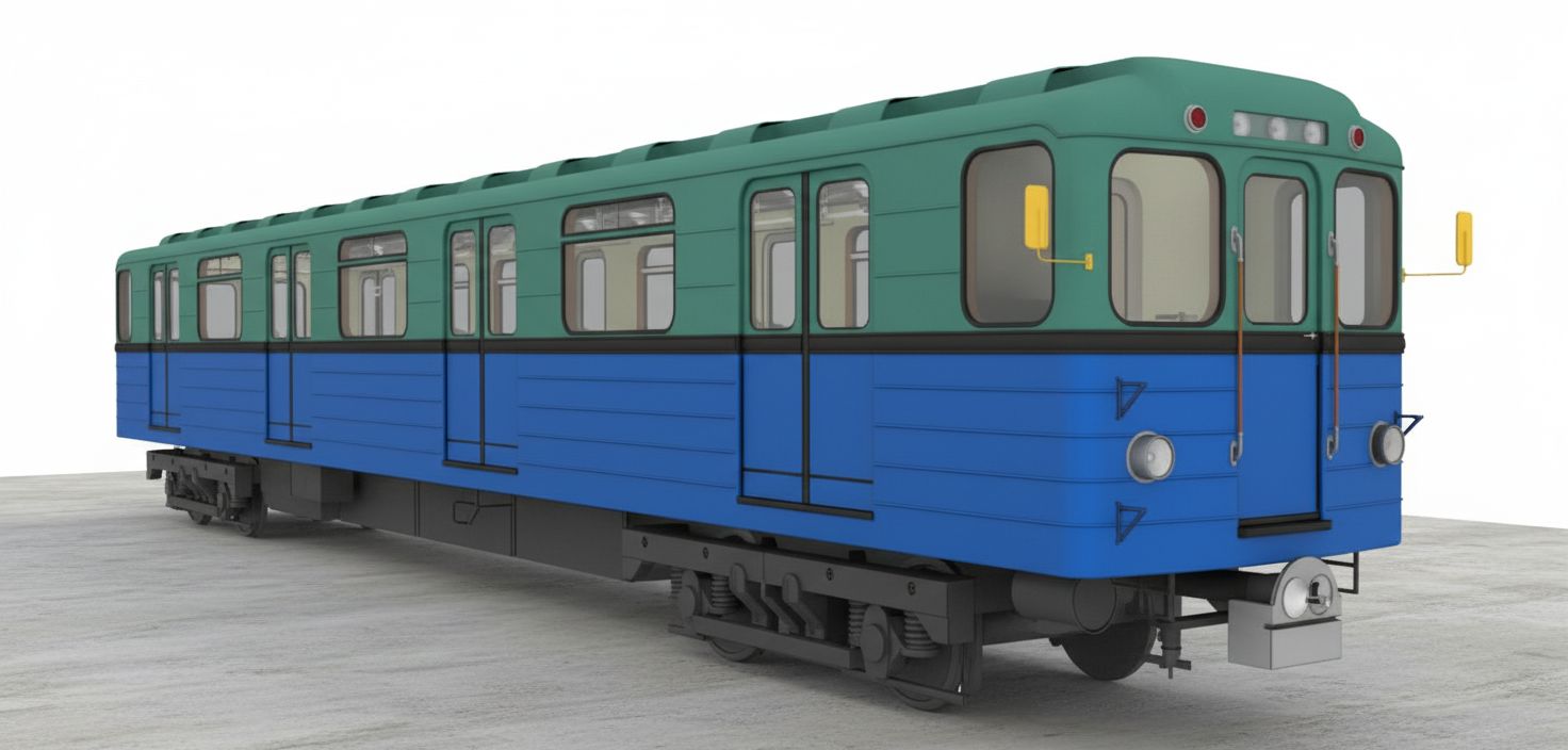 Vintage Blue Train Car free 3D printable STL